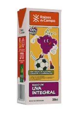 Suco de uva integral caixa 200mL Raizes do Campo