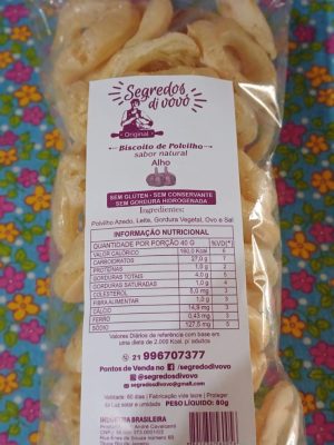 BISCOITO DE POLVILHO ALHO 80G
