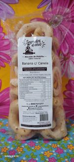 BISCOITO DE POLVILHO BANANA C/ CANELA 80G