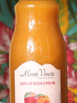 Suco e polpa 100% maçã e pêssego